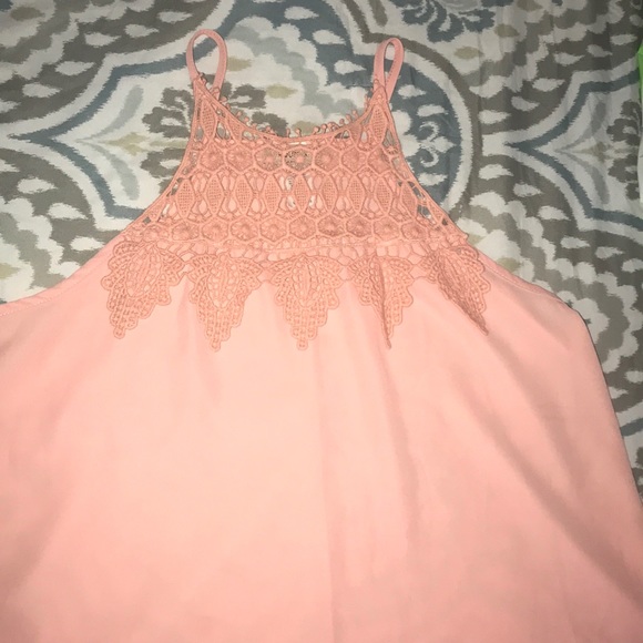 Tops - Peach spaghetti blouse